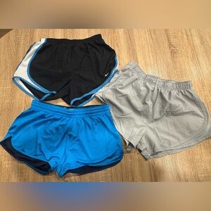 Nike Kids' Black, Blue, and Gray Shorts Trio